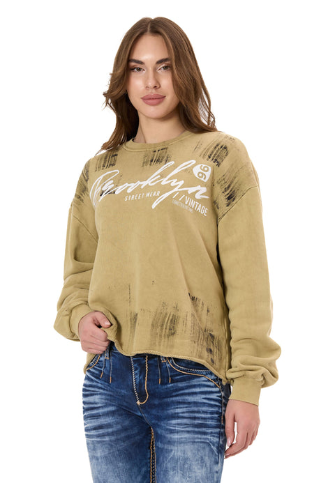 WL375 Women’s Sweatshirt – Streetwear Brush Design