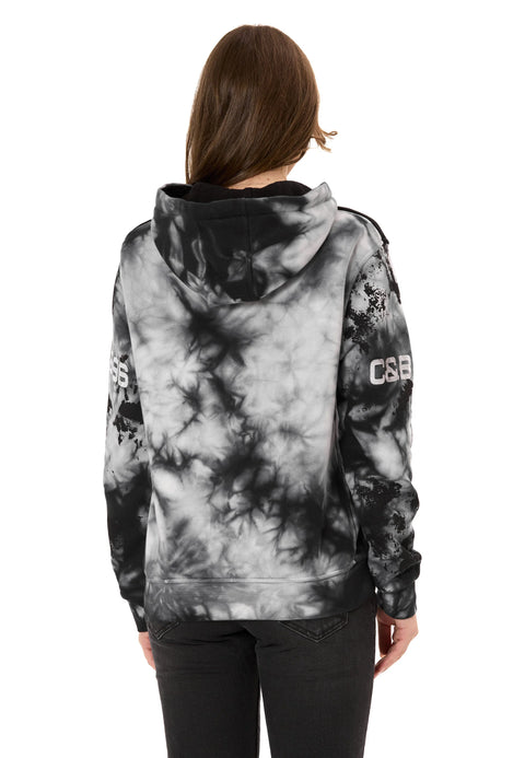 WL382 Women’s Hoodie – Tie-Dye Sweatshirt with Print, Hood & Kangaroo Pocket