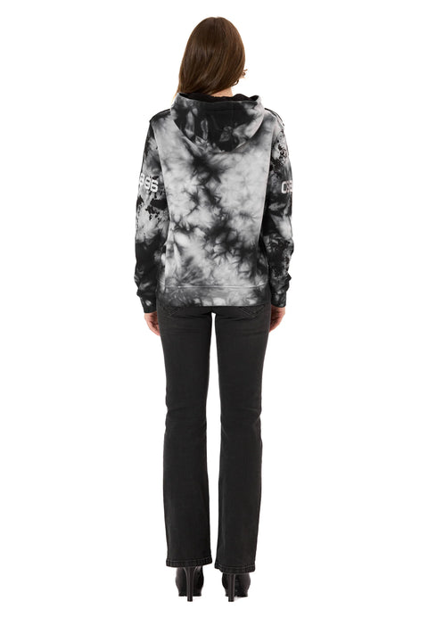 WL382 Women’s Hoodie – Tie-Dye Sweatshirt with Print, Hood & Kangaroo Pocket