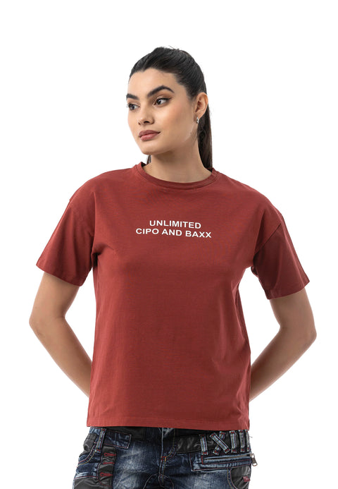 WT390 Women’s T‑Shirt – Relaxed Fit, Logo Print