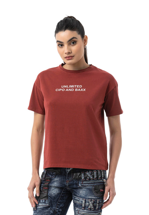 WT390 Women’s T‑Shirt – Relaxed Fit, Logo Print