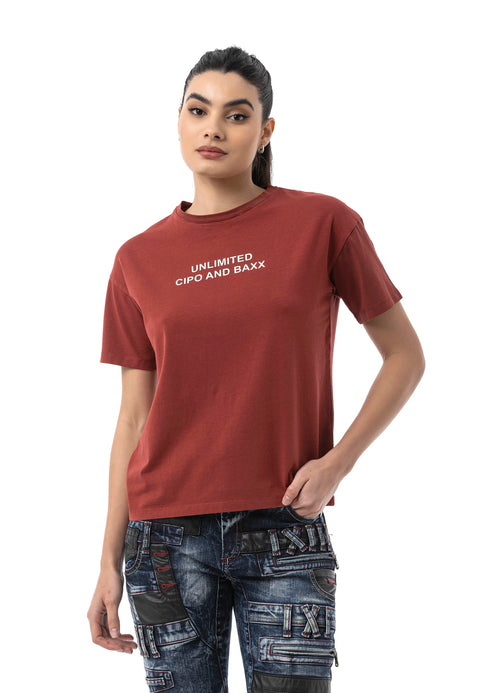 WT390 Women’s T‑Shirt – Relaxed Fit, Logo Print