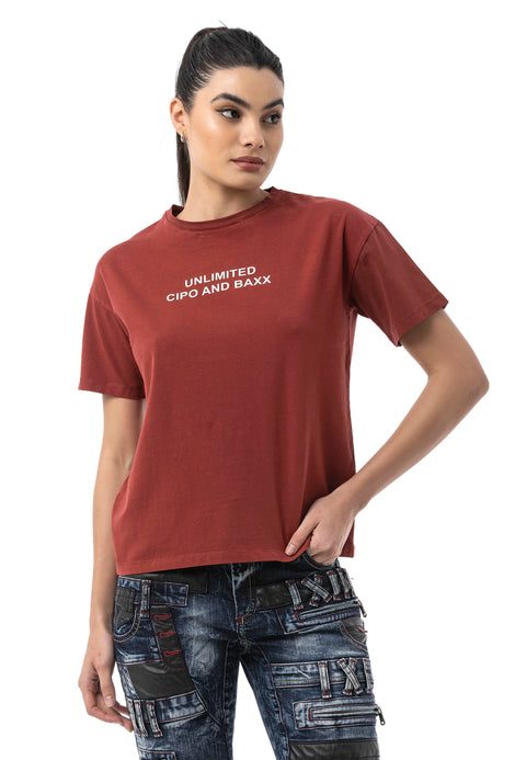 WT390 Women’s T‑Shirt – Relaxed Fit, Logo Print