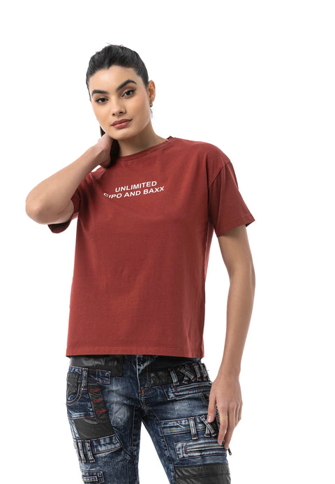 WT390 Women’s T‑Shirt – Relaxed Fit, Logo Print
