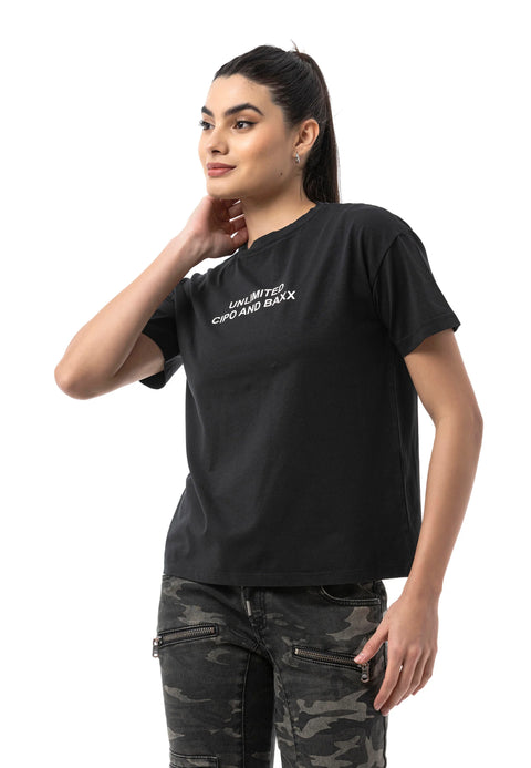 WT390 Women’s T‑Shirt – Relaxed Fit, Logo Print