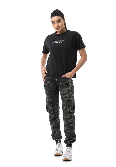 WT390 Women’s T‑Shirt – Relaxed Fit, Logo Print