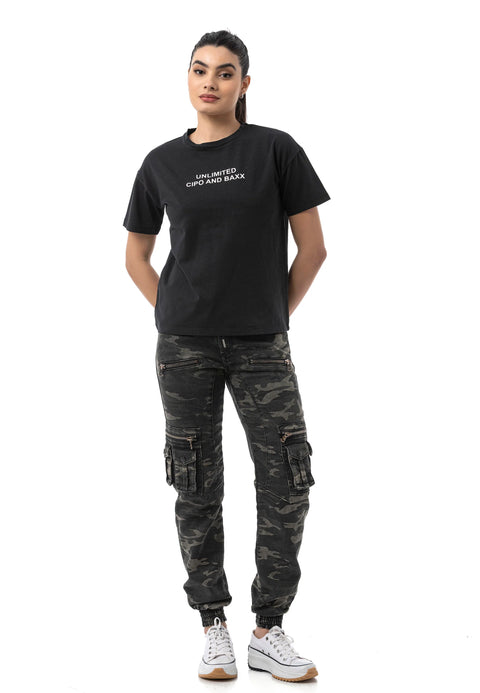 WT390 Women’s T‑Shirt – Relaxed Fit, Logo Print