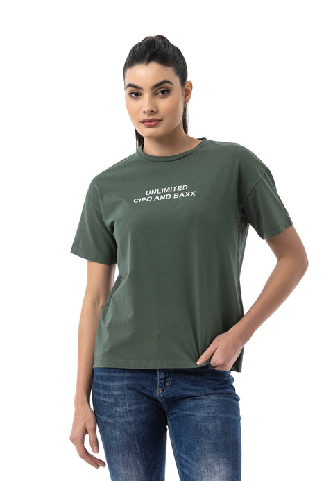 WT390 Women’s T‑Shirt – Relaxed Fit, Logo Print