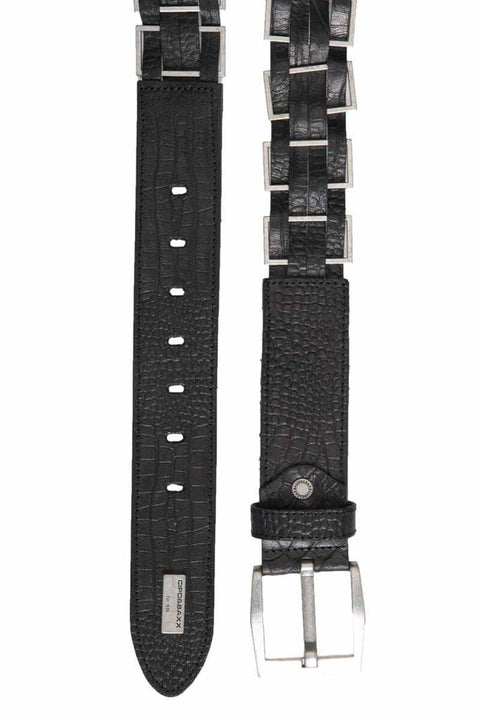 CG144 Metal Knitted Leather Men's Belt