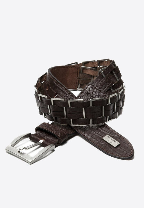 CG144 Metal Knitted Leather Men's Belt