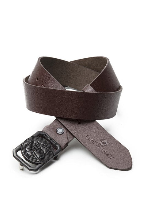 CG145 Leather Sports Men's Belt with Metal Buckle