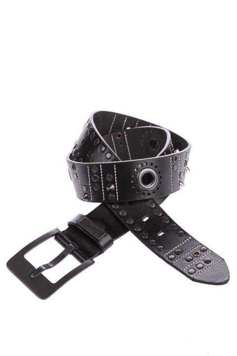 CG162 Genuine Leather Metal Embroidered Belt