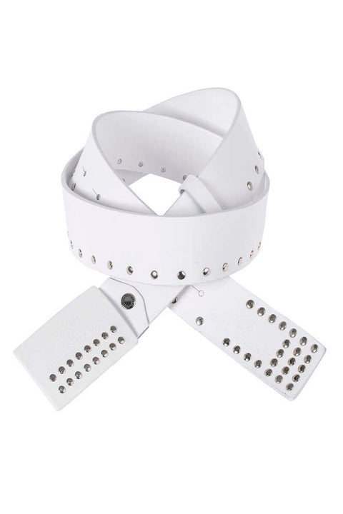 CG163 Flat Genuine Leather Belt with Metal Buckle