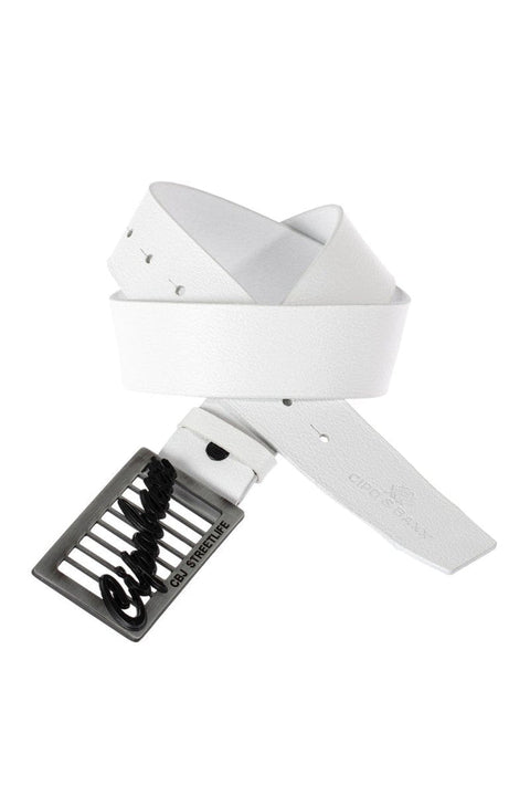 CG191 Leather Belt with Metal Buckle