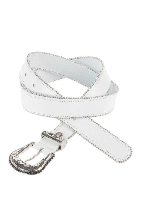 WG117 Plain Leather Women's Belt with Metal Buckle