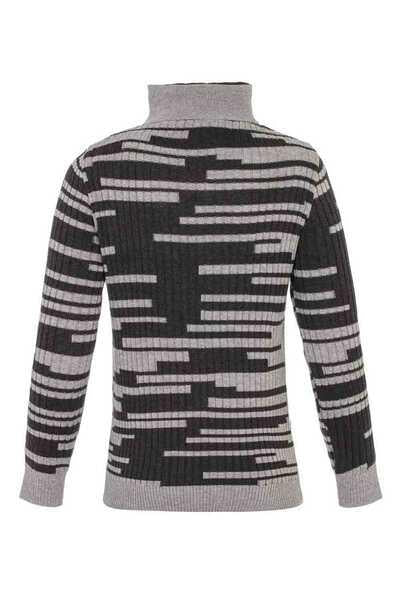 BP105 Double Collar Gray Children's Sweater
