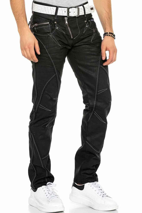 C-0812 Zippered Relax Fit Cut Men's Jeans