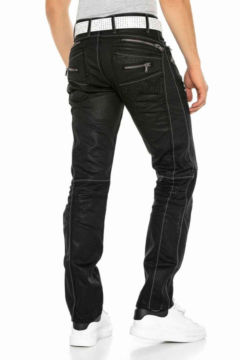 C-0812 Zippered Relax Fit Cut Men's Jeans