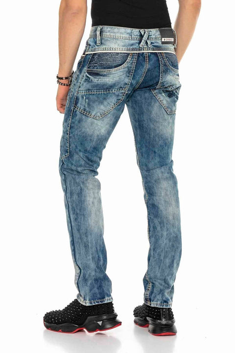 C-1150 Piece Stitched Relaxed Cut Men's Jean Trousers