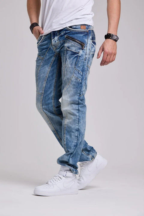 C-1150 Piece Stitched Relaxed Cut Men's Jean Trousers