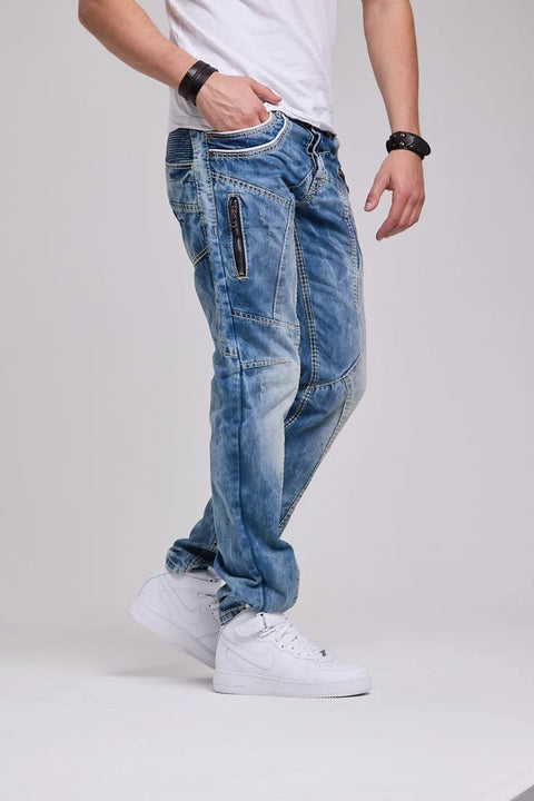 C-1150 Piece Stitched Relaxed Cut Men's Jean Trousers