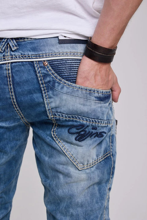 C-1150 Piece Stitched Relaxed Cut Men's Jean Trousers