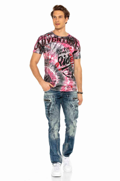 C-1178 Piece Stitched Pocket Detailed Men's Jean Trousers