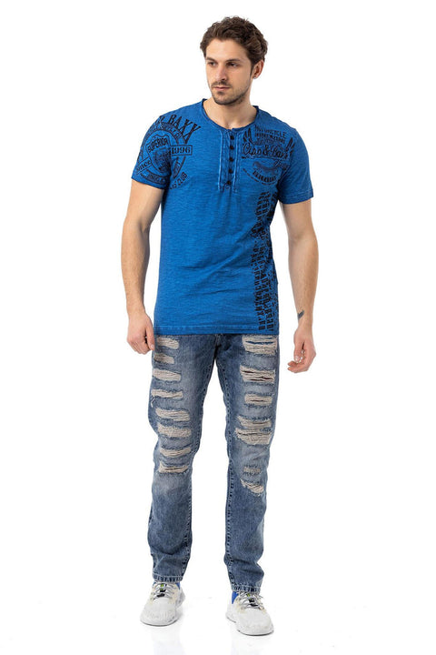 CD131 Colored Patched Low Waist Men's Jeans