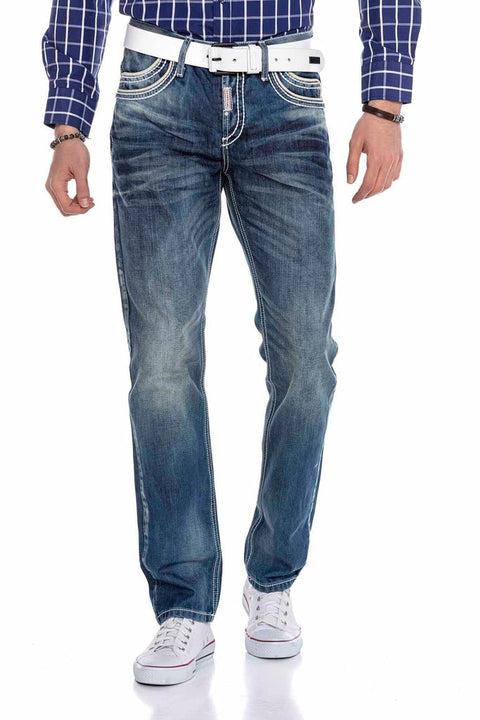 CD184 Double Pocket Stitched Regular Fit Men's Jean Trousers