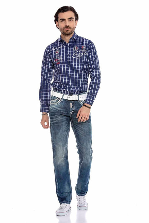 CD184 Double Pocket Stitched Regular Fit Men's Jean Trousers