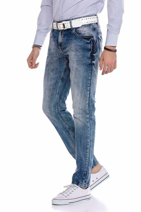 CD319 Men's Relaxed Fit Cut Jeans
