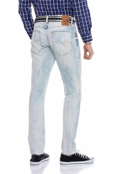 CD319X Ice Blue Skinny Leg Men's Denim Trousers