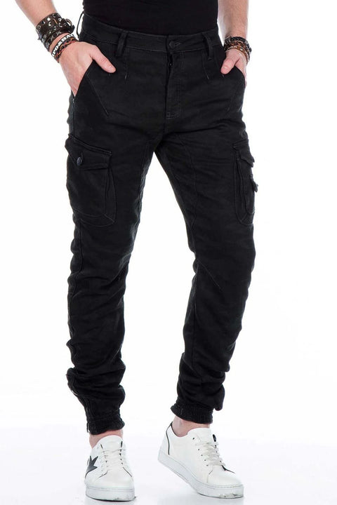 CD422 Cargo Pocket Elasticated Skinny Leg Camouflage Trousers