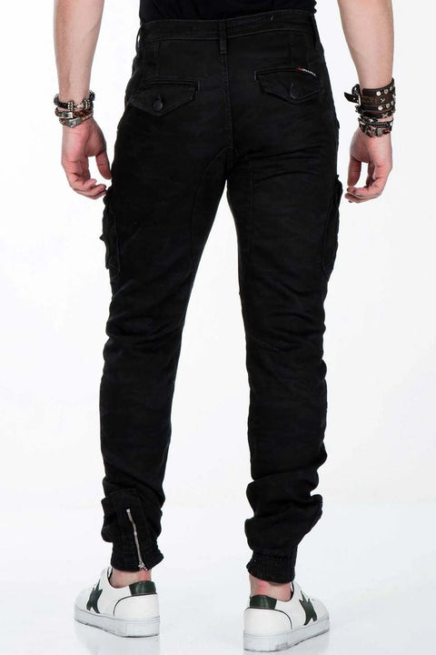CD422 Cargo Pocket Elasticated Skinny Leg Camouflage Trousers