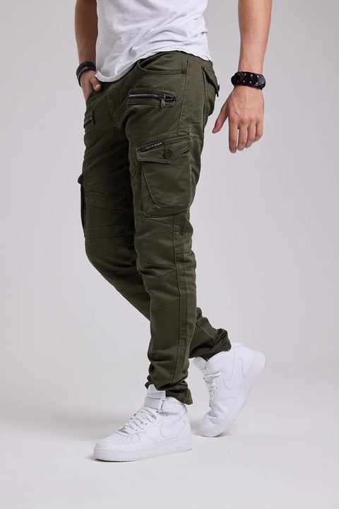 CD424 Cargo Pocket Slim Leg Men's Trousers