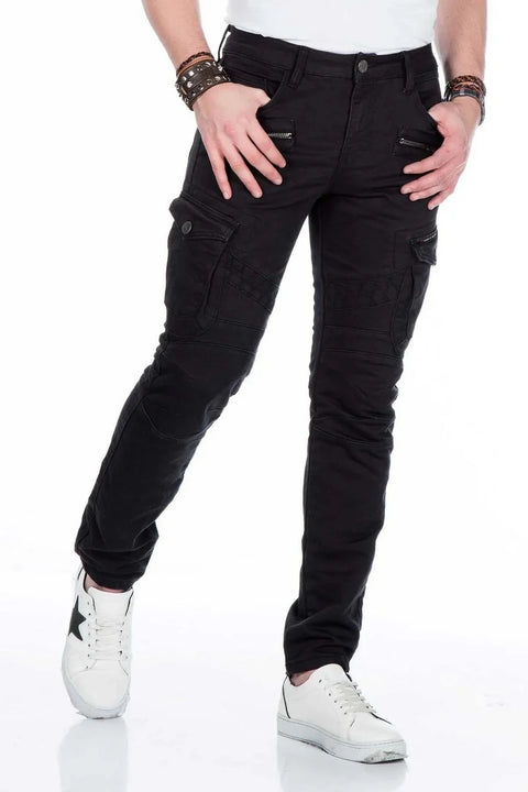 CD424 Cargo Pocket Slim Leg Men's Trousers
