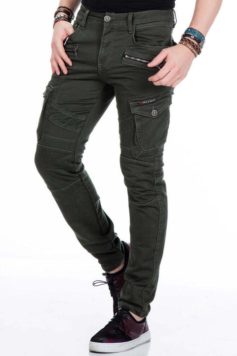 CD424 Cargo Pocket Slim Leg Men's Trousers