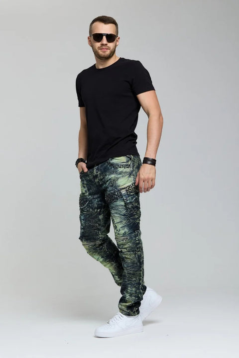 CD494 Rock Star Style Biker Men's Trousers