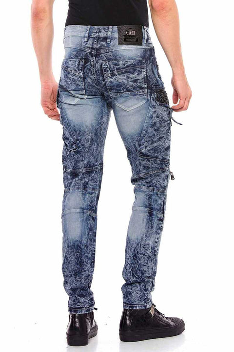 CD494 Rock Star Style Biker Men's Trousers
