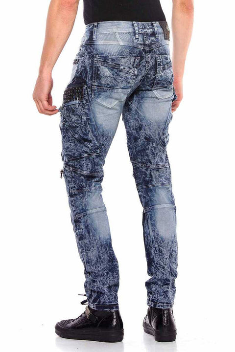 CD494 Rock Star Style Biker Men's Trousers