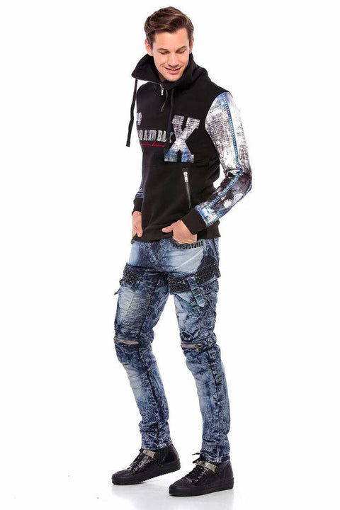 CD494 Rock Star Style Biker Men's Trousers