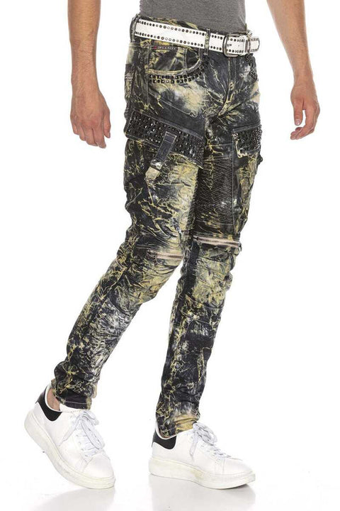 CD494 Rock Star Style Biker Men's Trousers