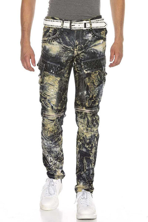 CD494 Rock Star Style Biker Men's Trousers