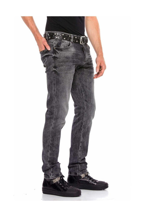 CD543 Thin Patterned Light Men's Jean Trousers