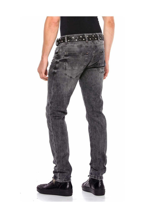 CD543 Thin Patterned Light Men's Jean Trousers