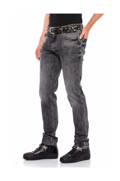 CD543 Thin Patterned Light Men's Jean Trousers