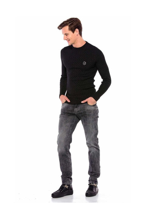 CD543 Thin Patterned Light Men's Jean Trousers