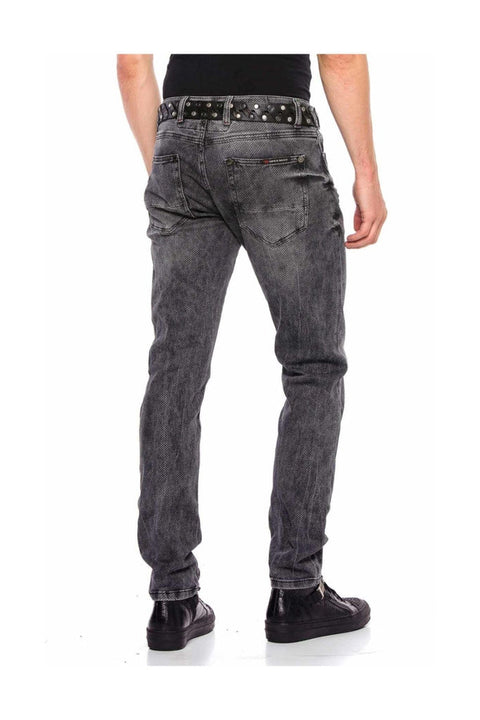 CD543 Thin Patterned Light Men's Jean Trousers