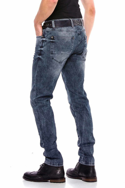 CD543 Thin Patterned Light Men's Jean Trousers