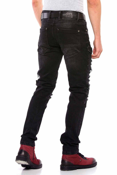CD555 Slim Cut Basic Men's Jean Trousers